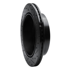 Dodge Ram 1500 Van Brake Rotor (1) - Rear Left - DFC - Drilled & Slotted - Black - 2003