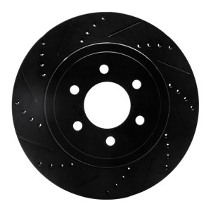 Dodge Dakota Brake Rotor (1) - Front Left - DFC - Drilled & Slotted - Black - `03-`04 Dodge Dakota Brake Rotor (1) - Front Left - DFC - Drilled & Slotted - Black - `03-`04