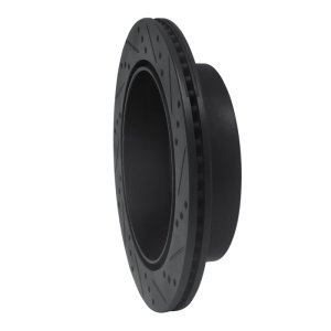 Dodge Durango Brake Rotor (1) - Rear Left - DFC - Drilled & Slotted - Black - 2003