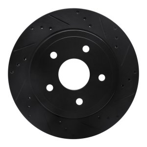 Dodge Ram 1500 Brake Rotor (1) - Rear Right - DFC - Drilled & Slotted - Black - `04-`06