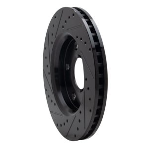 Chrysler Town & Country Brake Rotor (1) - Front Right - DFC - Drilled & Slotted - Black - `08-`16