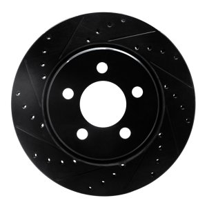 Dodge Nitro Brake Rotor (1) - Front Left - DFC - Drilled & Slotted - Black - `07-`12