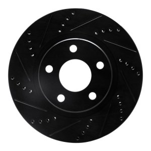 Buick LeSabre Brake Rotor (1) - Front Left - DFC - Drilled & Slotted - Black - `97-`05