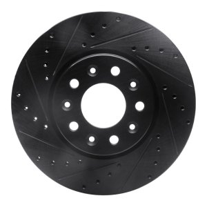 Buick Regal Sportback Brake Rotor (1) - Front Left - DFC - Drilled & Slotted - Black - `16-`21