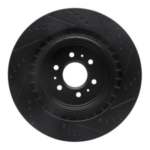 Cadillac CTS Brake Rotor (1) - Rear Left - DFC - Drilled & Slotted - Black - `04-`11