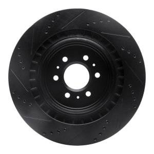 Cadillac CTS Brake Rotor (1) - Rear Right - DFC - Drilled & Slotted - Black - `04-`11 Cadillac CTS Brake Rotor (1) - Rear Right - DFC - Drilled & Slotted - Black - `04-`11