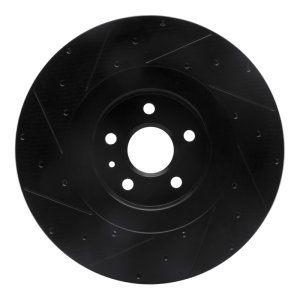 Cadillac CTS Brake Rotor (1) - Front Right - DFC - Drilled & Slotted - Black - `09-`15