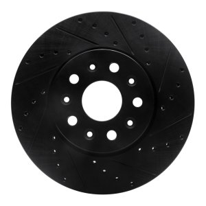 Cadillac CTS Brake Rotor (1) - Front Right - DFC - Drilled & Slotted - Black - `14-`20 Cadillac CTS Brake Rotor (1) - Front Right - DFC - Drilled & Slotted - Black - `14-`20