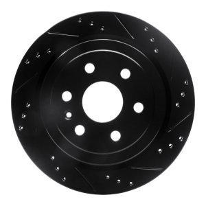Cadillac SRX Brake Rotor (1) - Rear Right - DFC - Drilled & Slotted - Black - `10-`16