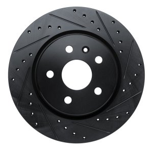 Buick Envision Brake Rotor (1) - Rear Right - DFC - Drilled & Slotted - Black - `19-`25