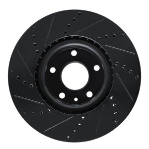 Chevrolet Corvette Brake Rotor (1) - Front Right - DFC - Drilled & Slotted - Black - `14-`19