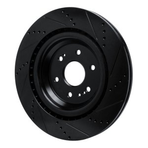 Cadillac Escalade Brake Rotor (1) - Front Left - DFC - Drilled & Slotted - Black - `19-`25