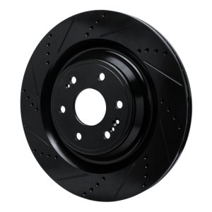 Cadillac Escalade Brake Rotor (1) - Front Left - DFC - Drilled & Slotted - Black - `19-`25