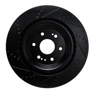 Cadillac Escalade Brake Rotor (1) - Front Right - DFC - Drilled & Slotted - Black - `19-`25 Cadillac Escalade Brake Rotor (1) - Front Right - DFC - Drilled & Slotted - Black - `19-`25