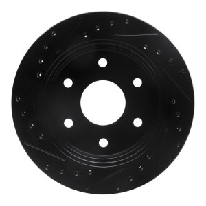 Cadillac Escalade Brake Rotor (1) - Front Right - DFC - Drilled & Slotted - Black - `88-`00 Cadillac Escalade Brake Rotor (1) - Front Right - DFC - Drilled & Slotted - Black - `88-`00