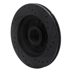 Chevrolet Astro Brake Rotor (1) - Front Left - DFC - Drilled & Slotted, Zinc Plated - Black - `90-`02