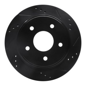 Chevrolet Blazer Brake Rotor (1) - Rear Right - DFC - Drilled & Slotted - Black - `97-`05