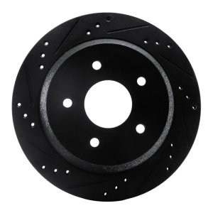 Chevrolet Blazer Brake Rotor (1) - Rear Left - DFC - Drilled & Slotted - Black - `98-`05