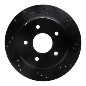 Chevrolet Blazer Brake Rotor (1) - Rear Right - DFC - Drilled & Slotted - Black - `98-`05