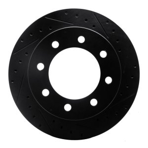 Chevrolet Express 3500 Brake Rotor (1) - Rear Right - DFC - Drilled & Slotted - Black - `99-`20