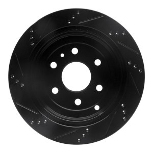 Buick Enclave Brake Rotor (1) - Rear Right - DFC - Drilled & Slotted - Black - `07-`17