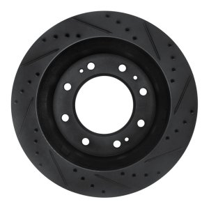 Chevrolet Silverado 2500 HD Brake Rotor (1) - Front Left - DFC - Drilled & Slotted - Black - `11-`25