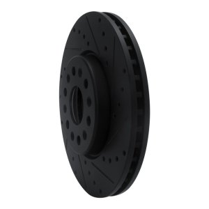 Buick Enclave Brake Rotor (1) - Front Right - DFC - Drilled & Slotted - Black - `17-`25