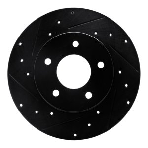 Buick Riviera Brake Rotor (1) - Rear Left - DFC - Drilled & Slotted - Black - `92-`05
