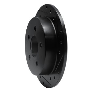 Buick Regal Brake Rotor (1) - Rear Right - DFC - Drilled & Slotted - Black - `97-`05