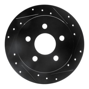 Buick Regal Brake Rotor (1) - Rear Right - DFC - Drilled & Slotted - Black - `97-`05