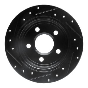 Buick Regal Brake Rotor (1) - Rear Right - DFC - Drilled & Slotted - Black - `97-`05