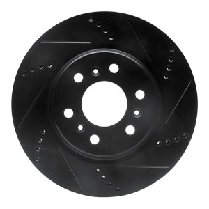 Buick Terraza Brake Rotor (1) - Front Right - DFC - Drilled & Slotted - Black - `06-`09
