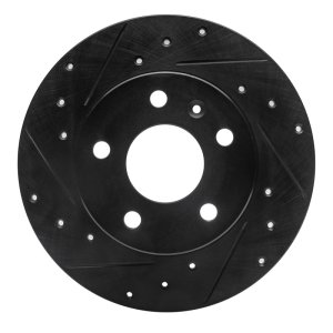 Chevrolet Astra Brake Rotor (1) - Rear Left - DFC - Drilled & Slotted - Black - `02-`08