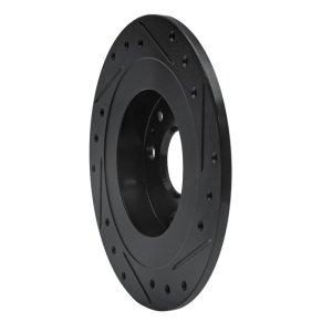 Ford Escort Brake Rotor (1) - Rear Left - DFC - Drilled & Slotted - Black - `90-`03