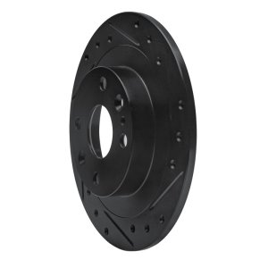 Ford Escort Brake Rotor (1) - Rear Right - DFC - Drilled & Slotted - Black - `90-`03