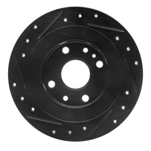 Ford Escort Brake Rotor (1) - Rear Right - DFC - Drilled & Slotted - Black - `90-`03