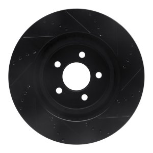 Ford Mustang Brake Rotor (1) - Front Left - DFC - Drilled & Slotted - Black - `94-`04 Ford Mustang Brake Rotor (1) - Front Left - DFC - Drilled & Slotted - Black - `94-`04
