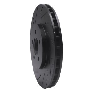 Ford Mustang Brake Rotor (1) - Front Left - DFC - Drilled & Slotted - Black - `94-`04 Ford Mustang Brake Rotor (1) - Front Left - DFC - Drilled & Slotted - Black - `94-`04