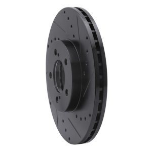 Ford Thunderbird Brake Rotor (1) - Front Right - DFC - Drilled & Slotted - Black - `93-`07