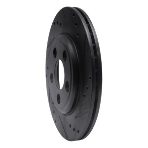 Ford Thunderbird Brake Rotor (1) - Rear Right - DFC - Drilled & Slotted - Black - `00-`06