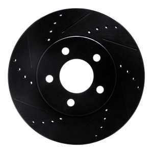Ford Mustang Brake Rotor (1) - Front Left - DFC - Drilled & Slotted - Black - `05-`10 Ford Mustang Brake Rotor (1) - Front Left - DFC - Drilled & Slotted - Black - `05-`10