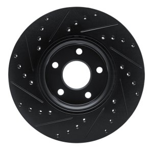 Ford Escape Brake Rotor (1) - Front Right - DFC - Drilled & Slotted - Black - `04-`19
