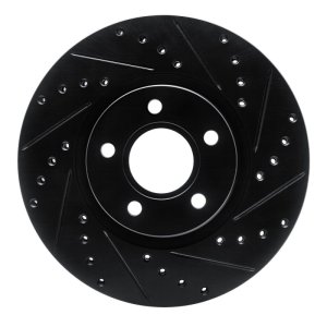 Ford Escape Brake Rotor (1) - Front Right - DFC - Drilled & Slotted - Black - `04-`19