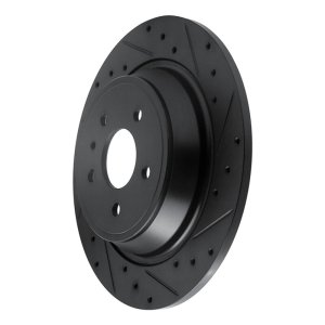 Ford Fusion Brake Rotor (1) - Rear Right - DFC - Drilled & Slotted - Black - `13-`20