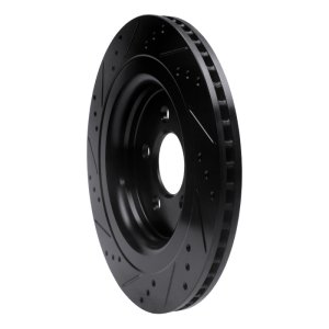 Ford Mustang Brake Rotor (1) - Rear Right - DFC - Drilled and Slotted - Black - `15-`23 Ford Mustang Brake Rotor (1) - Rear Right - DFC - Drilled and Slotted - Black - `15-`23