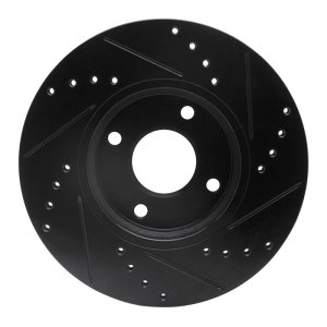 Ford Transit Courier Brake Rotor (1) - Front Left - DFC - Drilled & Slotted - Black - `14-`23