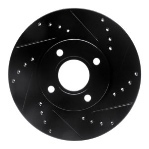 Ford Fiesta Brake Rotor (1) - Front Right - DFC - Drilled & Slotted - Black - `14-`23