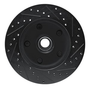 Ford E-150 Econoline Brake Rotor (1) - Front Left - DFC - Drilled & Slotted - Black - `94-`01