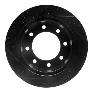 Ford Excursion Brake Rotor (1) - Rear Right - DFC - Drilled & Slotted - Black - `99-`05