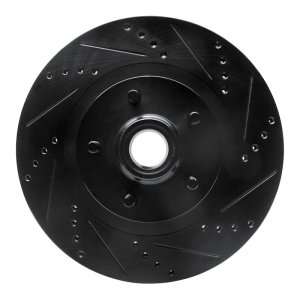 Ford Explorer Sport Trac Brake Rotor (1) - Front Right - DFC - Drilled & Slotted - Black - `01-`05